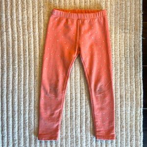 Tea Collection fleeced leggings, Girls size 5, GUC